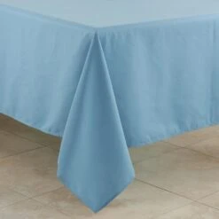 60 In. Casual Design Everyday Square Tablecloth, Aqua
