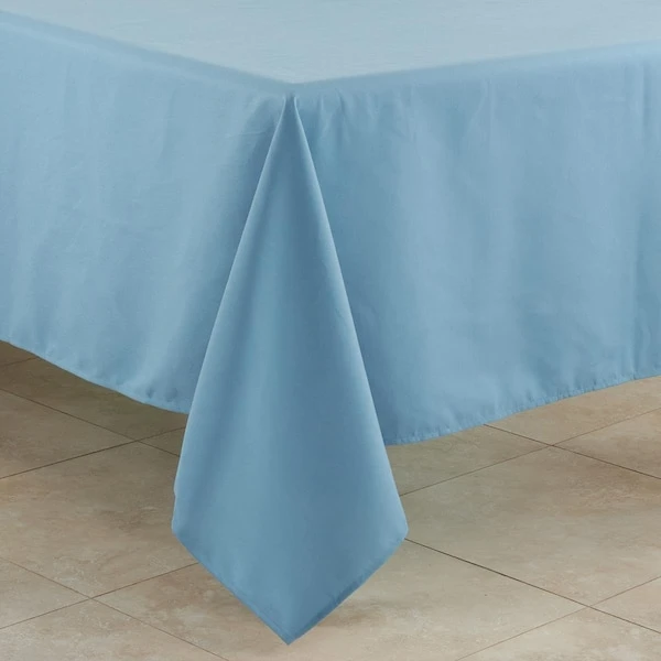 60 In. Casual Design Everyday Square Tablecloth, Aqua