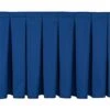 National Public Seating NPS-SB16-NY 16 In. Box Pleat Skirting For Stage - Navy