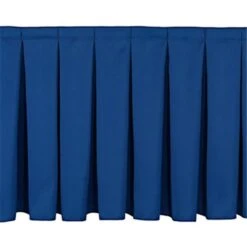 National Public Seating NPS-SB16-NY 16 In. Box Pleat Skirting For Stage - Navy