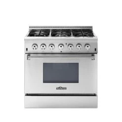 Thor Kitchen HRD3606U 36 In. Professional Stainless Steel Dual Fuel Range