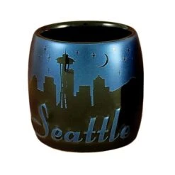 Americaware SCSSEA03 Seattle Night Sky Silhouette Shot