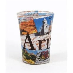 Americaware SGARI02 Arizona Full Color Etched Shot Glass