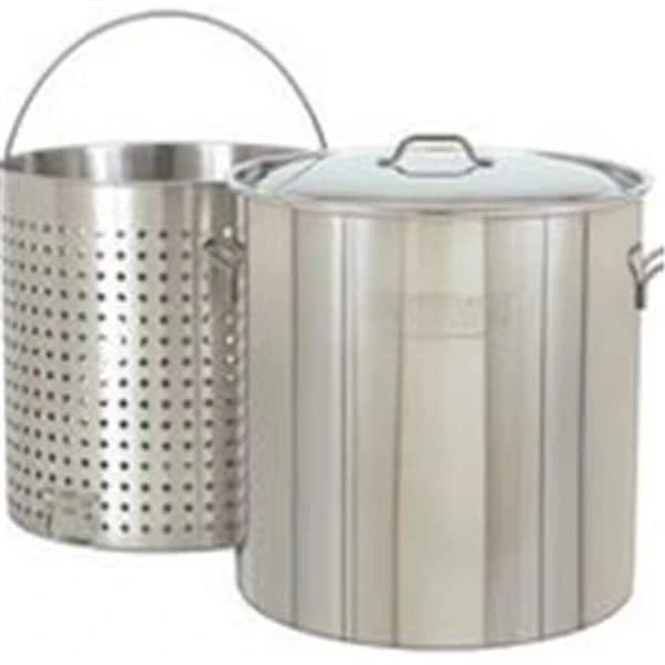 Bayou Classic 1102 102-Qt. Stockpot With Lid And Basket