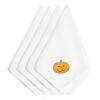 Halloween Jack O Lantern Pumpkin Embroidered Napkins, Set Of 4