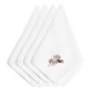 Christmas Cherub Ribbon Embroidered Napkins, Set Of 4