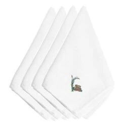 Fall Old Wagon Embroidered Napkins, Set Of 4, 4PK