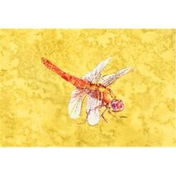 Dragonfly On Yellow Fabric Placemat