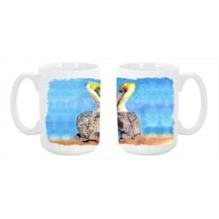 Pelican Dishwasher Safe Microwavable Ceramic Coffee Mug 15 Oz.