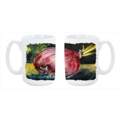 Carolines Treasures MW1092CM15 Vegetables - Onion One-Yun Dishwasher Safe Microwavable Ceramic Coffee Mug 15 Oz.