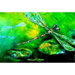 Dragonfly Summer Flies Fabric Placemat