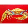 Crab Blue On Red- Sr Fabric Placemat