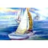 Carolines Treasures JMK1073PLMT Rock My Boat Sailboats Fabric Placemat