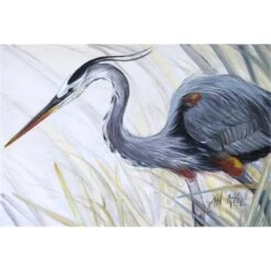 Blue Heron Frog Hunting Fabric Placemat