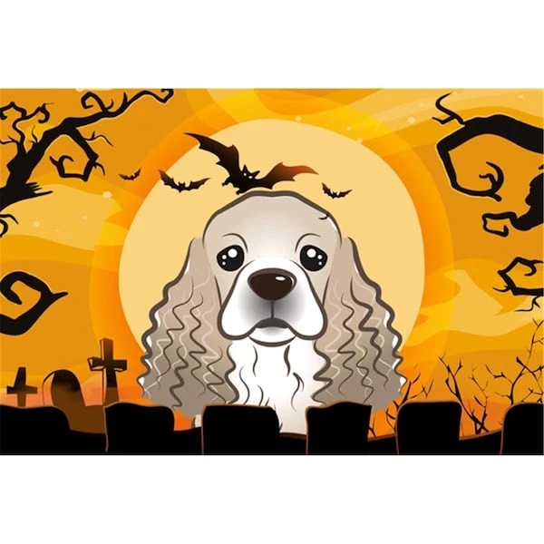 Halloween Cocker Spaniel Fabric Placemat