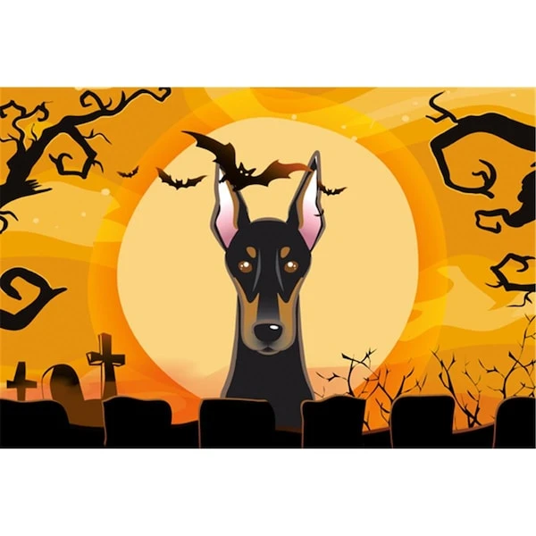 Halloween Doberman Fabric Placemat
