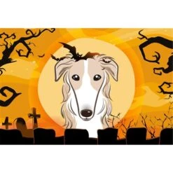 Halloween Borzoi Fabric Placemat