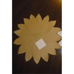 12JX-32-004G 17 In. Poinsettia Star Placemat, Gold