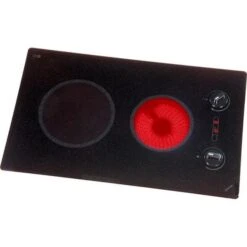 Kenyon B41591 Mediterranean Series Large 2-burner Cooktop- Black With Analog Control- 6 .50 & 8 Inch 208V UL