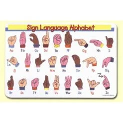 Sign Language Placemat 4PK