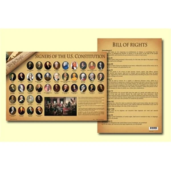 Painless Learning SOC-1 Signers Of The Constitution Placemat - Pack Of 4