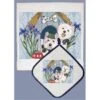 Pipsqueak Productions DP926 Westie Dish Towel And Pot Holder Set