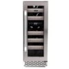 Elite 17 Bottle Seamless Stainless Steel Door Dual Zone Built-in Wine Refrigerator