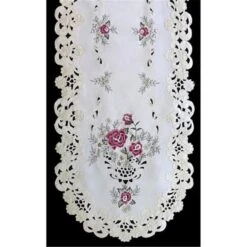 H0971-RS English Rose Square Table-Topper, 44 X 44 In.