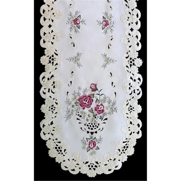 H0971-RS English Rose Square Table-Topper, 44 X 44 In.