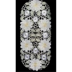 H0997-1 Yellow Daisy Oval Runner, 16 X 36 In.