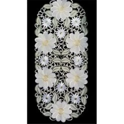 Sinobrite H0997-1 Yellow Daisy Oval Runner; 16 X 36 In.