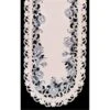 H8459-B Delft Blue & Rose Oval Runner, 16 X 72 In.