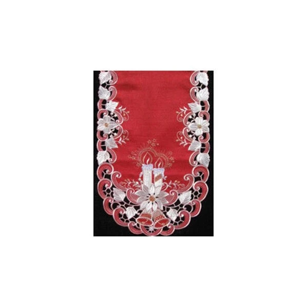 H9061-W White Lily Round Doily, 16 In.