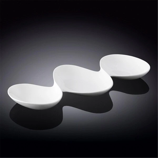 992416 145 In Divided Dish White 18PK