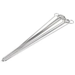 10 Pc Skewers, 15 In L, Stainless Steel, Stainless Steel