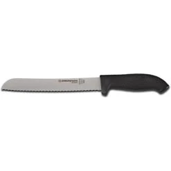 Scalloped Bread Knife, Black Handle 8 In