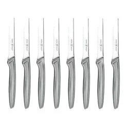 Serrated Steak Knife Set, Stainless Steel
