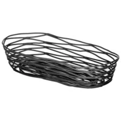 Artisian Basket, Oblong, Black Metal, PK6